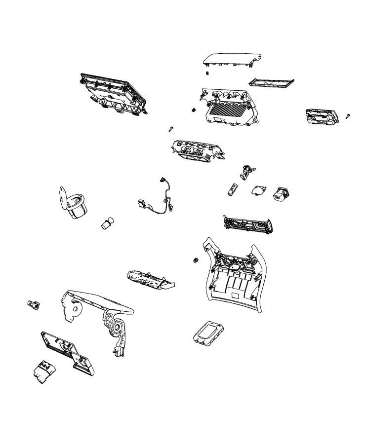 Floor Console, Front. Diagram