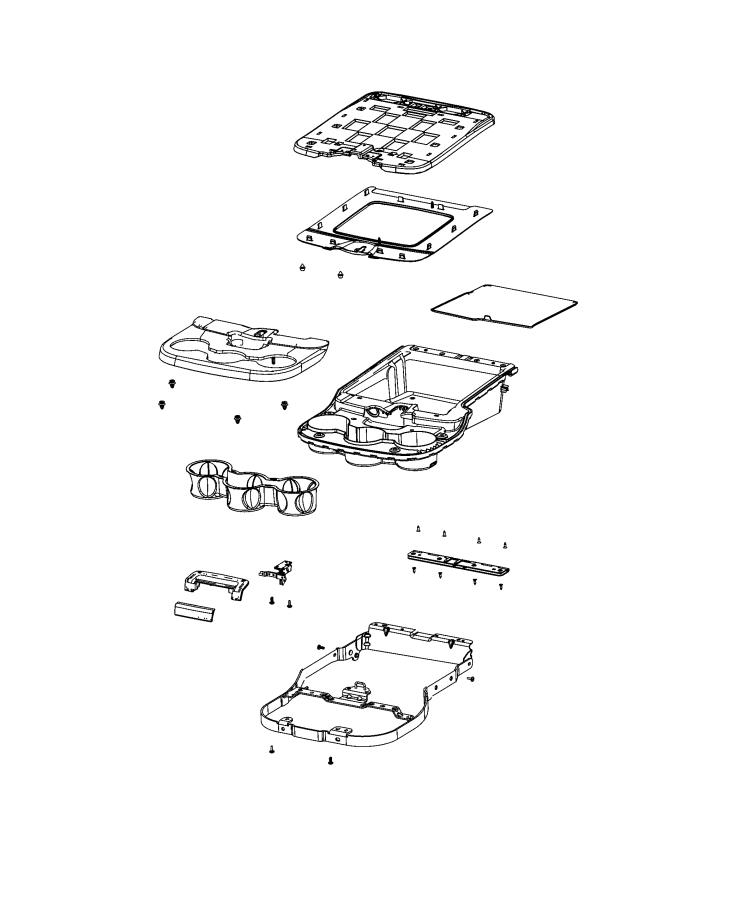 Plastics, Risers and Frames - Center Seat. Diagram