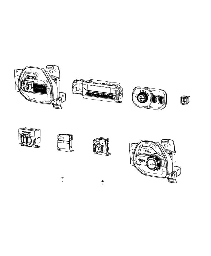 Diagram Switches, Instrument Panel. for your Ram 3500  