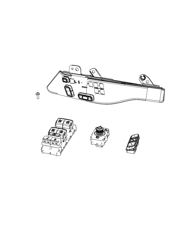 Diagram Switches, Doors, Mirrors and Liftgate. for your Jeep