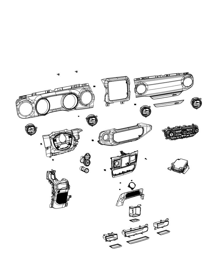 Diagram Instrument Panel - Trim. for your Jeep