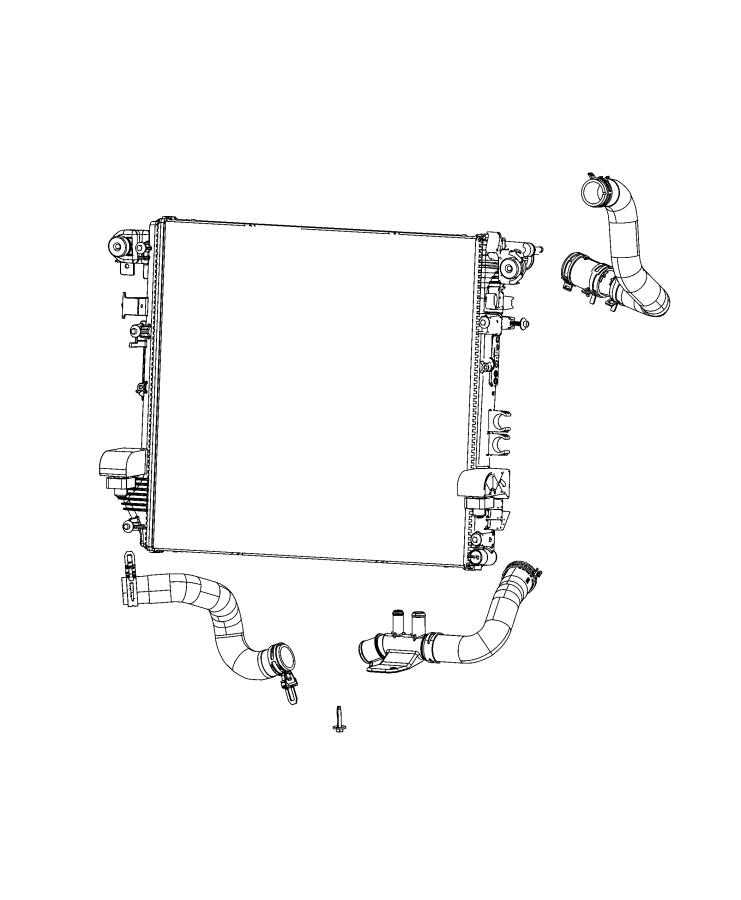 Diagram Radiator Hoses And Related Parts. for your 2003 Chrysler 300  M 