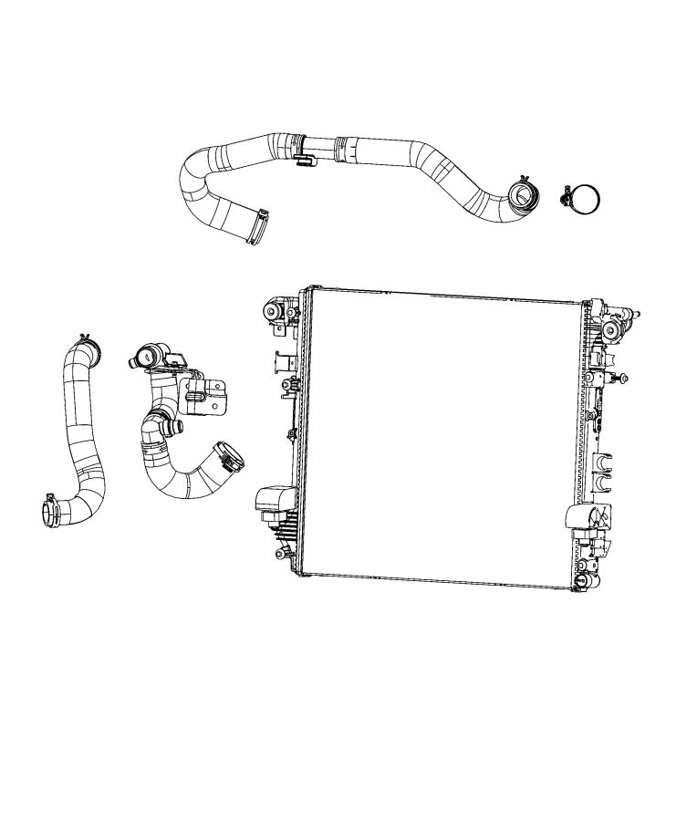 Diagram Radiator Hoses And Related Parts. for your Chrysler 300  M