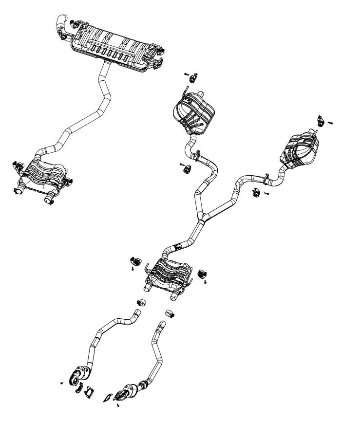 Diagram Exhaust System. for your 2006 Jeep Grand Cherokee   