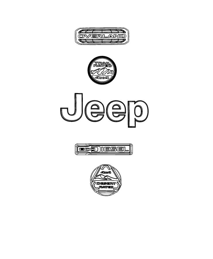 Diagram Nameplates, Emblems and Medallions. for your Chrysler 300  M