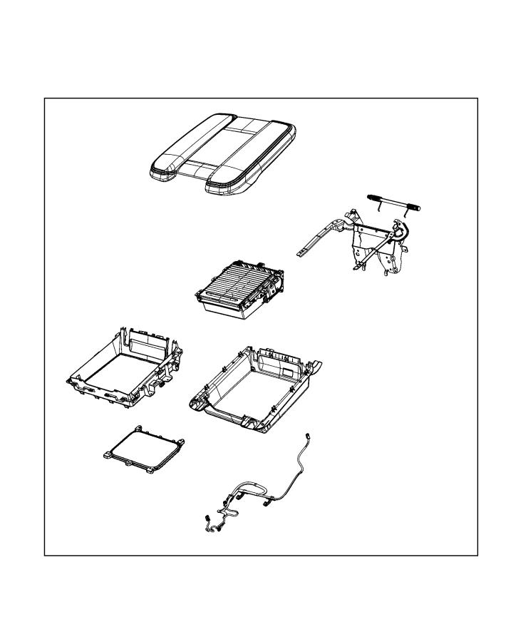 Floor Console, Front. Diagram