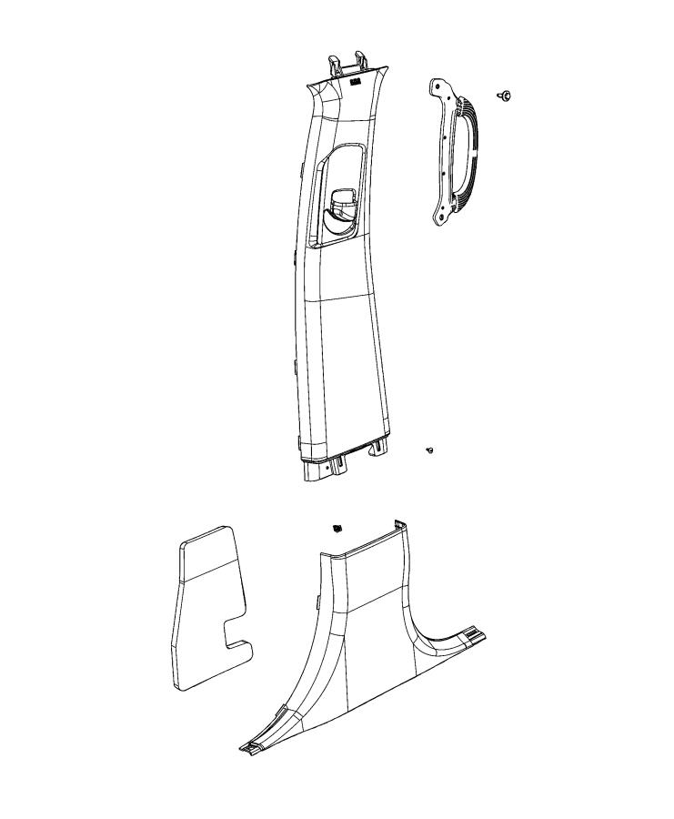 Diagram Interior Moldings And Pillars. for your Dodge Durango  