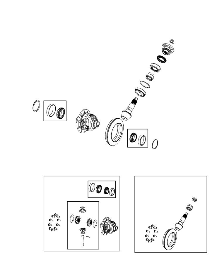 Diagram Differential Assembly, Front. for your 2023 Jeep Wrangler   