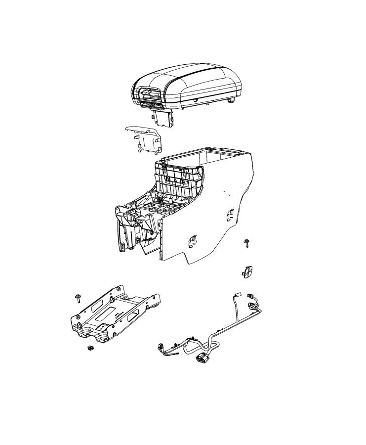 Diagram Floor Console, Rear. for your 2000 Chrysler 300  M 