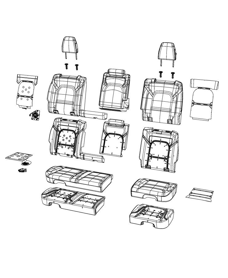 Diagram Rear Seat, Split Seat. for your 2011 Dodge Journey   