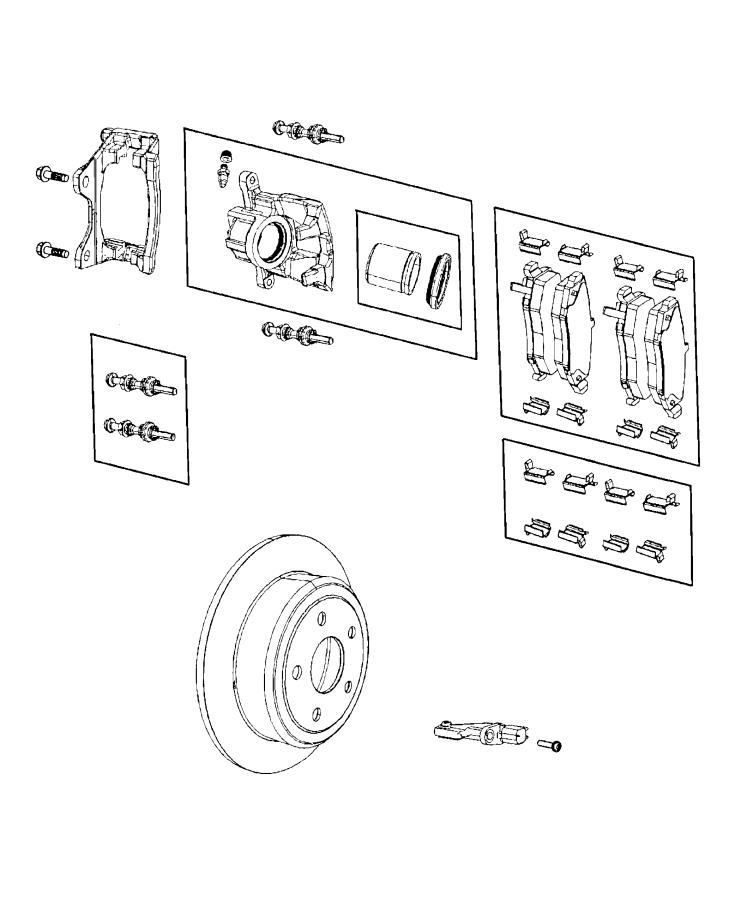 Diagram Brakes, Rear, Disc. for your 2002 Chrysler 300  M 