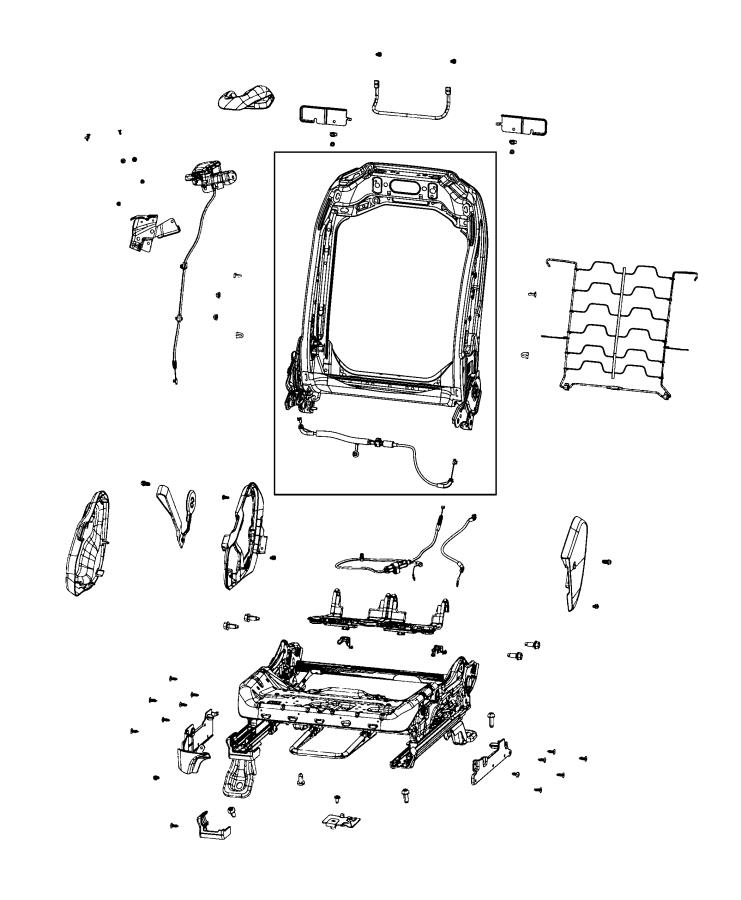 Diagram Adjusters, Recliners, Shields and Risers - Passenger Seat. for your Jeep Wrangler  