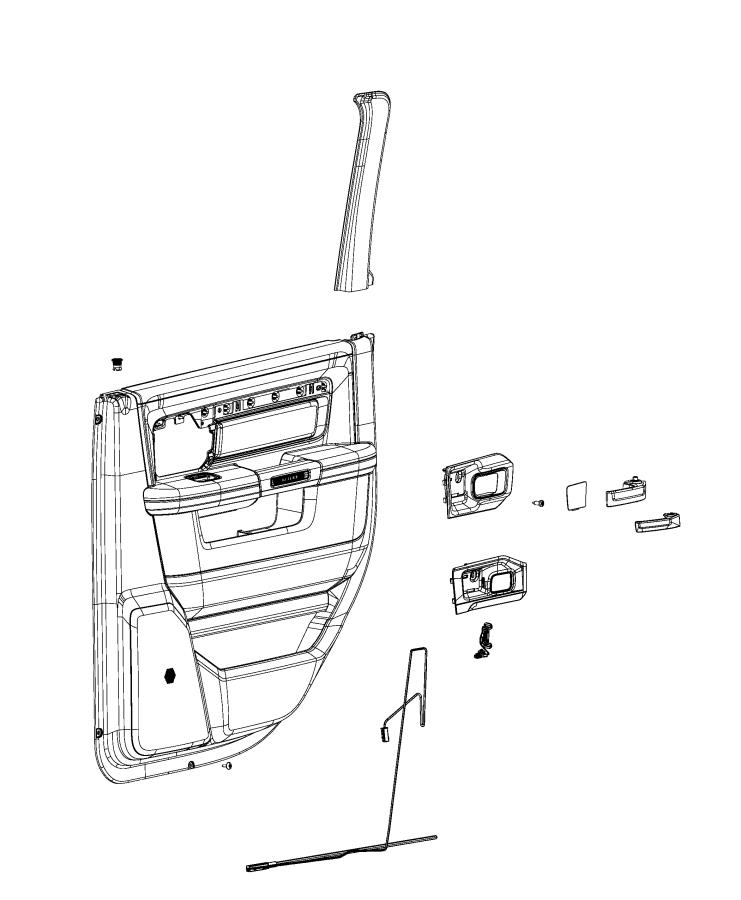 Diagram Rear Door Trim Panels. for your 2001 Chrysler 300  M 