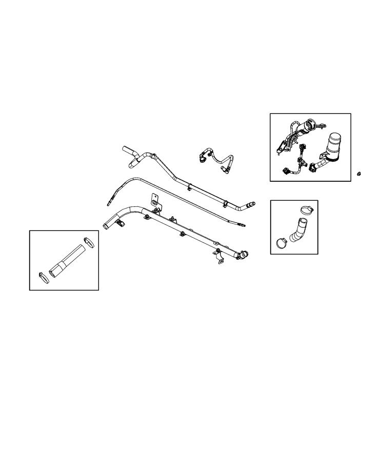 Diagram Fuel Tank Filler Tube and Related Parts. for your Jeep