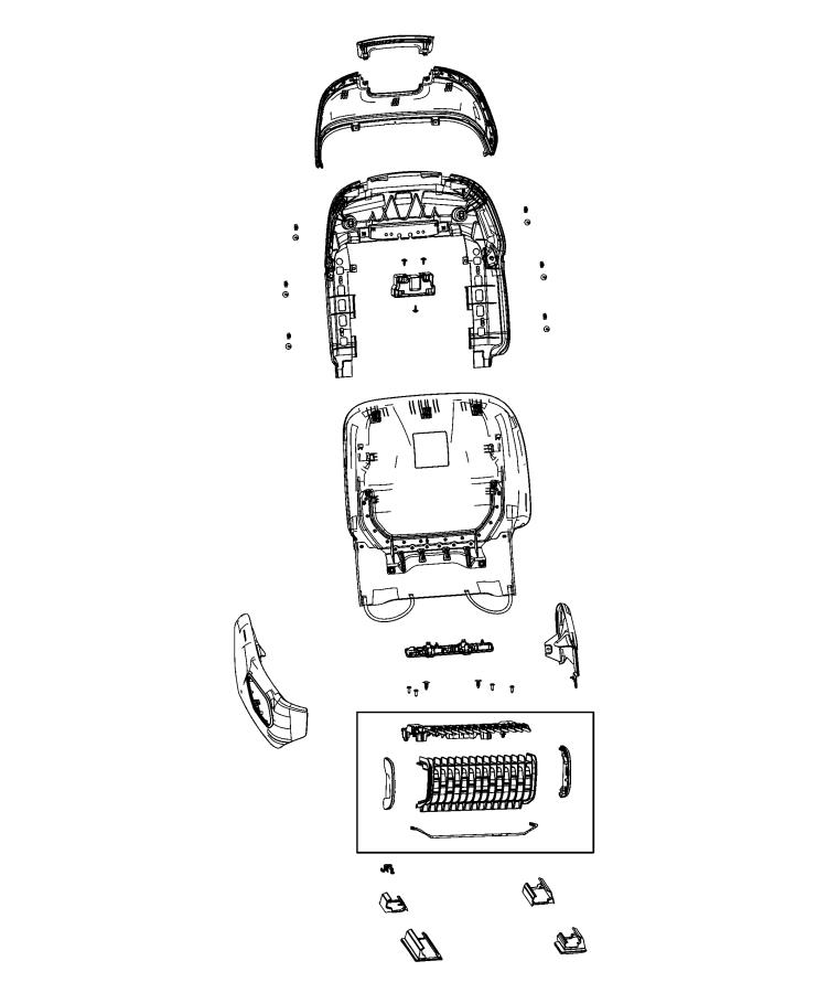 Diagram Adjusters, Recliners, Shields and Risers - Passenger Seat. for your 2003 Chrysler 300  M 