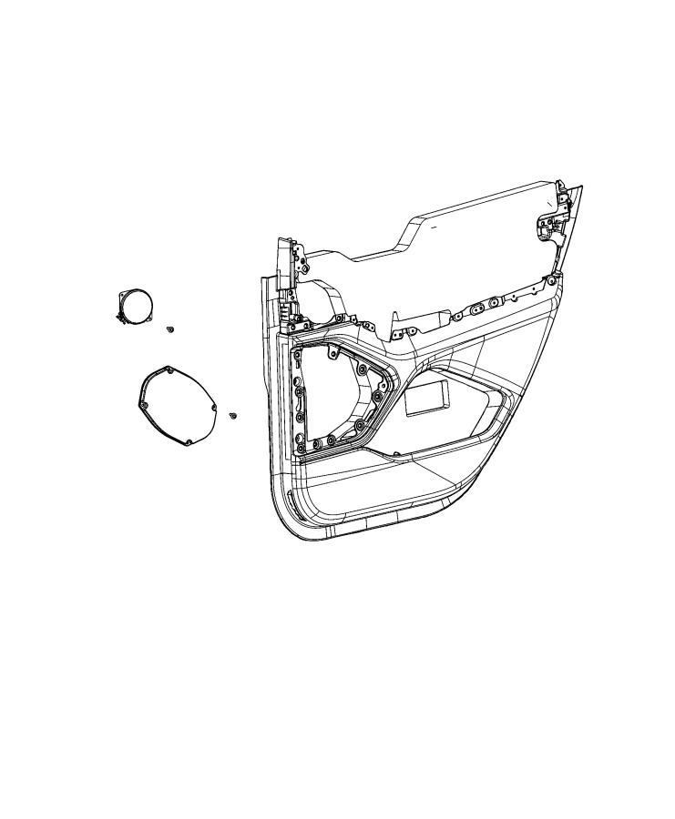 Diagram Speakers, Amplifier and Sub Woofer. for your 2021 Jeep Wrangler   