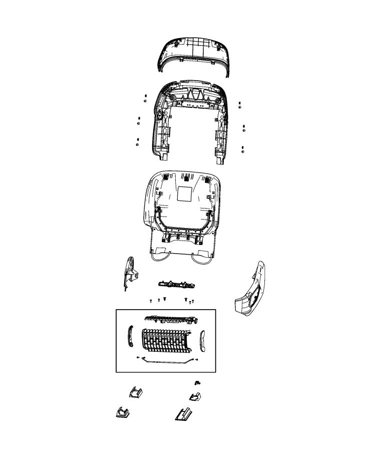 Diagram Adjusters, Recliners, Shields and Risers - Driver Seat. for your 2003 Chrysler 300  M 