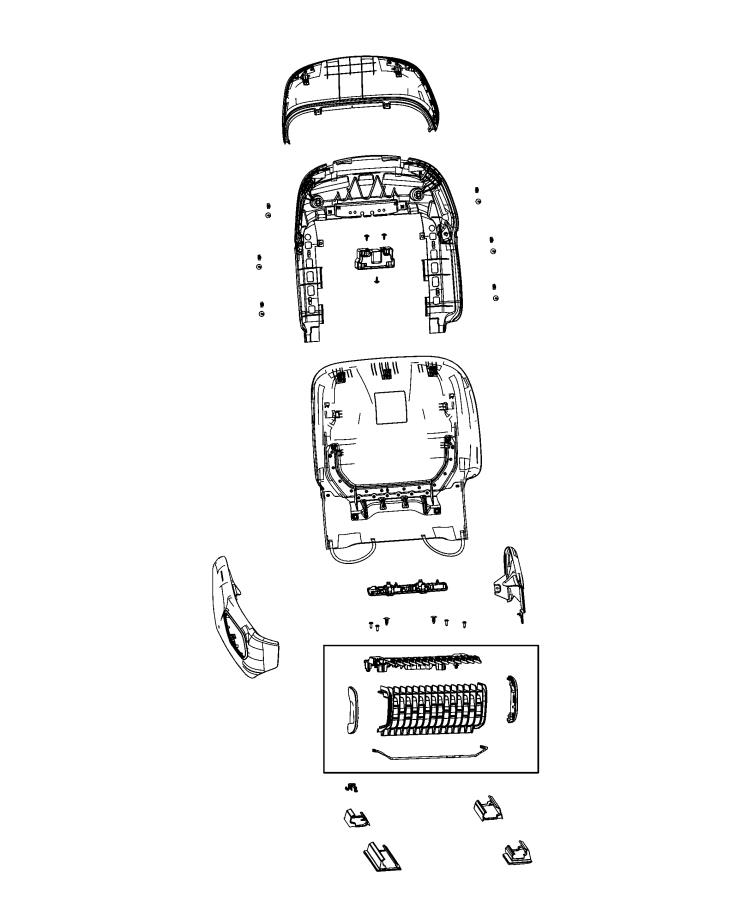 Diagram Adjusters, Recliners, Shields and Risers - Passenger Seat. for your 2003 Chrysler 300  M 