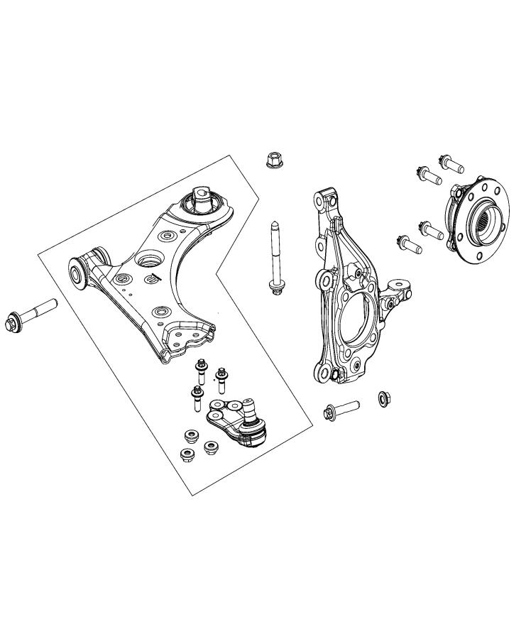 Diagram Suspension, Front, Springs, Shocks, Control Arms. for your 2001 Chrysler 300  M 