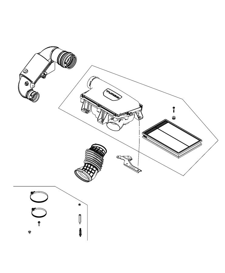 Diagram Air Cleaner and Related Parts. for your Dodge