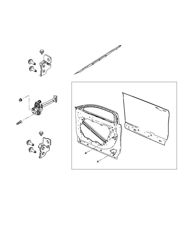 Diagram Front Door, Shell and Hinges. for your Chrysler 300  M