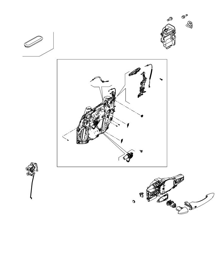 Diagram Front Door, Hardware Components. for your 2002 Chrysler 300  M 