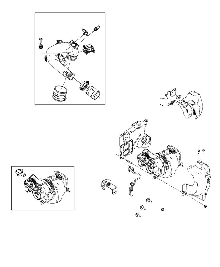 Diagram Turbocharger and Oil Hoses/Tubes. for your 2000 Chrysler 300  M 