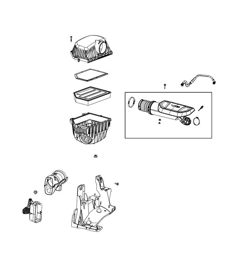 Diagram Air Cleaner and Related Parts. for your 2023 Jeep Grand Cherokee   