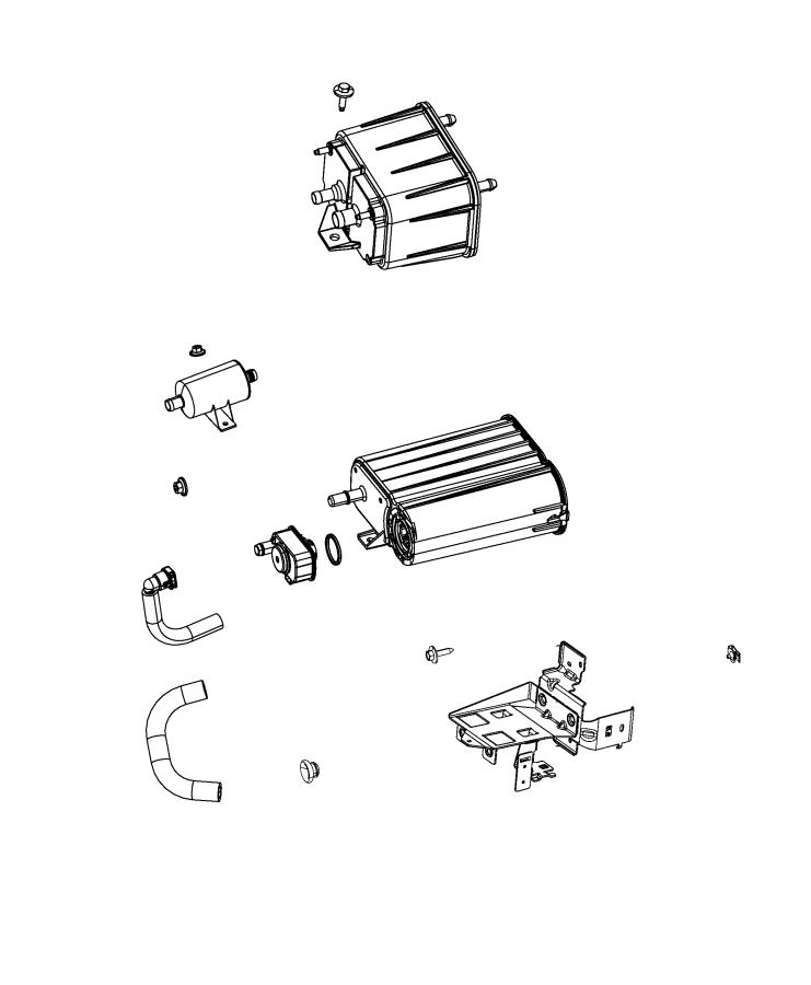 Vacuum Canister and Leak Detection Pump. Diagram