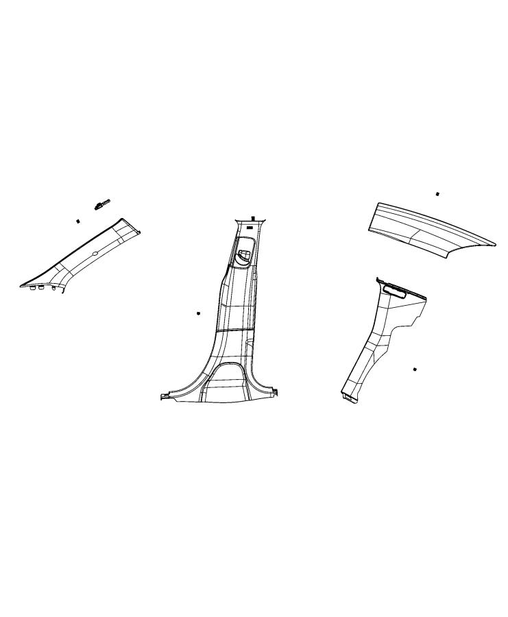 Diagram Interior Moldings And Pillars. for your 2014 Chrysler 300   