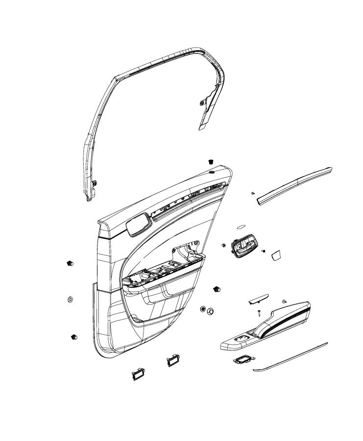 Diagram Rear Door Trim Panels. for your Chrysler 300  