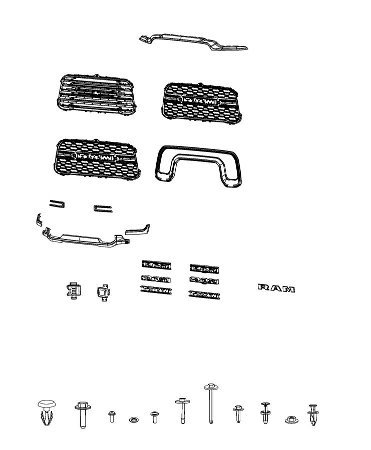 Diagram Grilles. for your 2000 Jeep Wrangler   