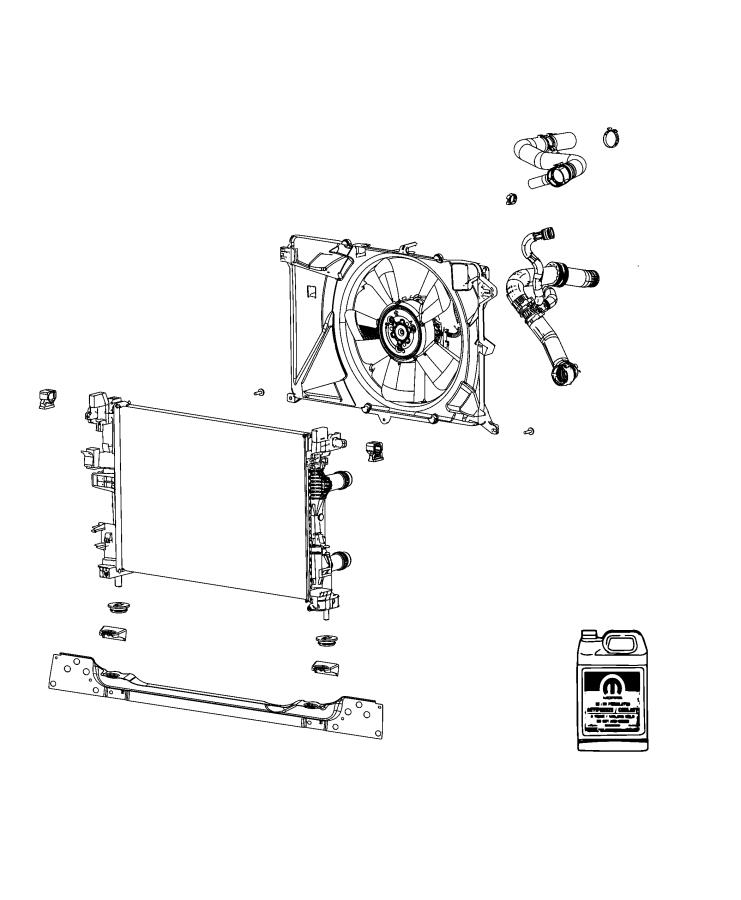 Diagram Radiator and Related Parts. for your 2000 Chrysler 300  M 