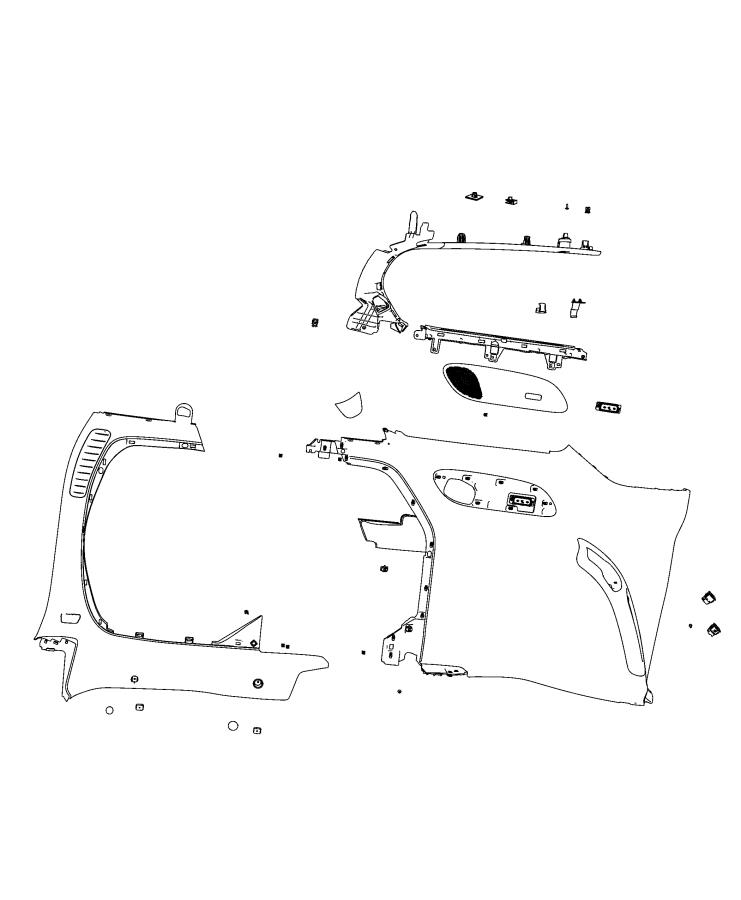 Diagram Quarter Trim Panel. for your 2023 Chrysler Pacifica   