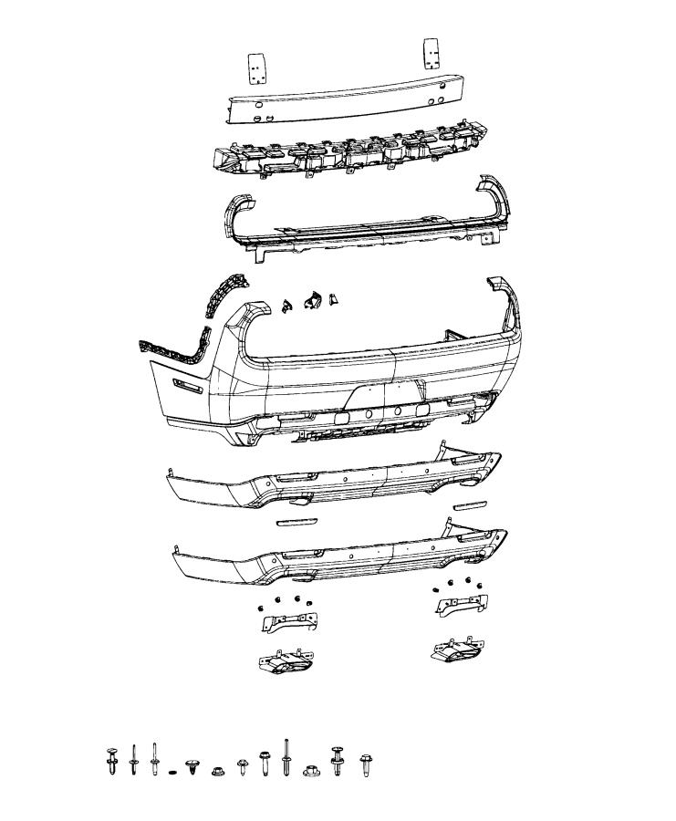 Diagram Fascia, Rear. for your Dodge