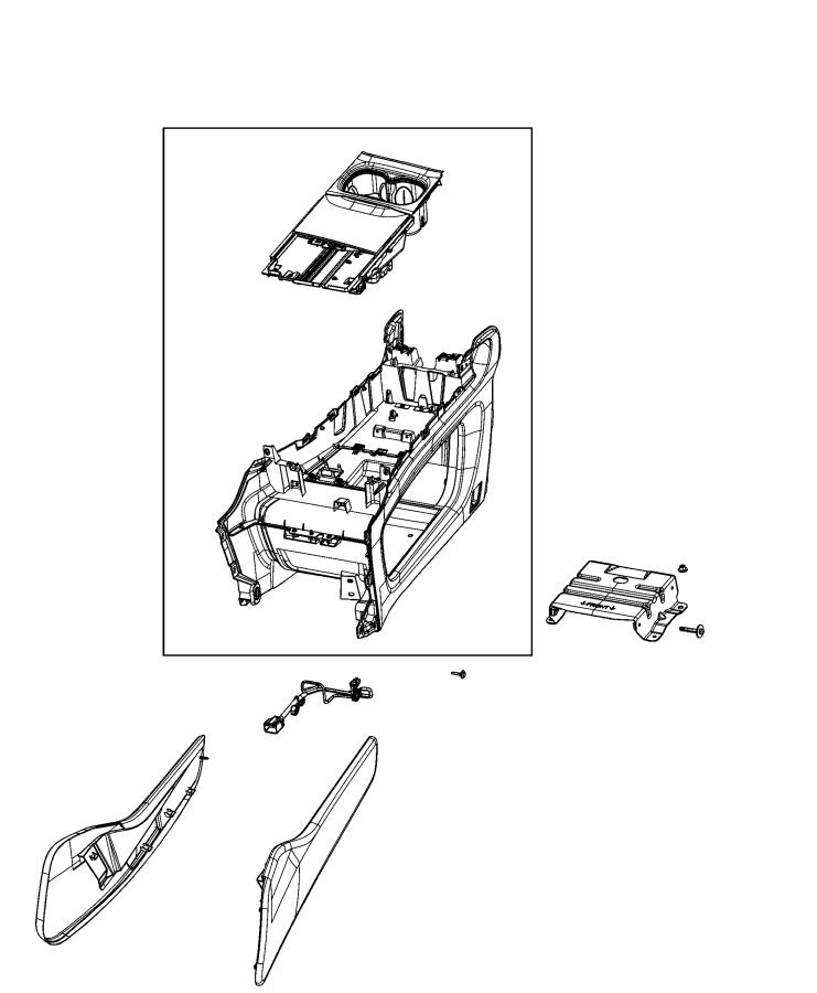 Diagram Floor Console, Front. for your Chrysler 300  M