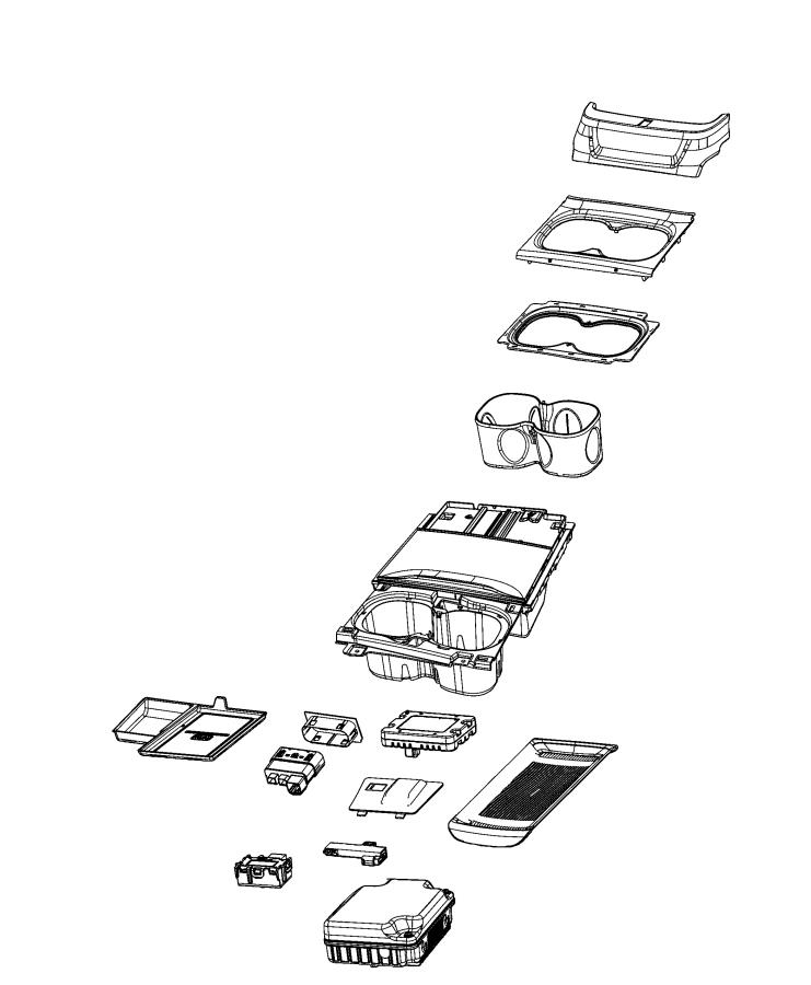 Diagram Floor Console, Front. for your Chrysler 300  M