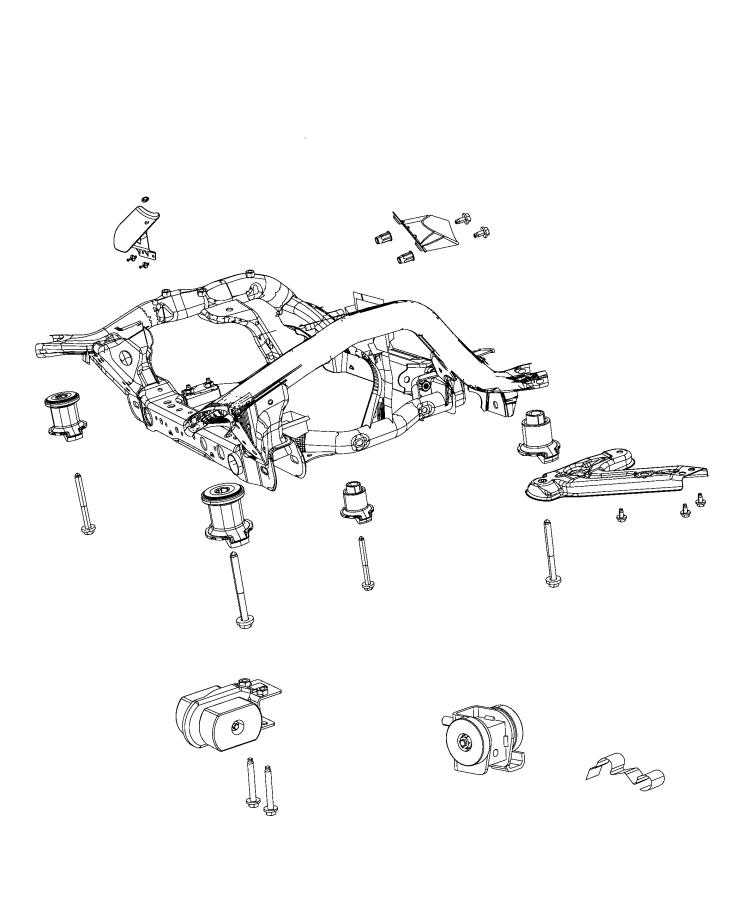 Diagram Cradle, Front. for your 2019 Dodge Grand Caravan   