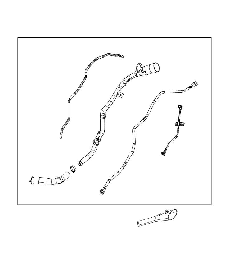 Diagram Fuel Tank Filler Tube and Related Parts. for your 2016 Dodge Charger   