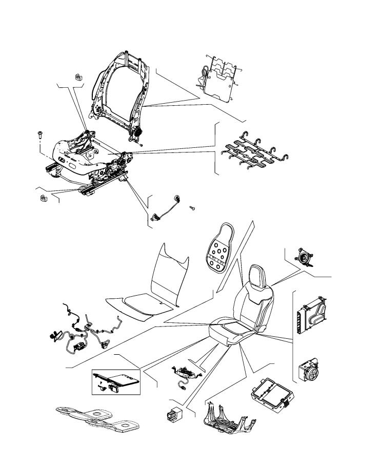 Diagram Adjusters, Recliners, Shields and Risers - Passenger Seat. for your Dodge