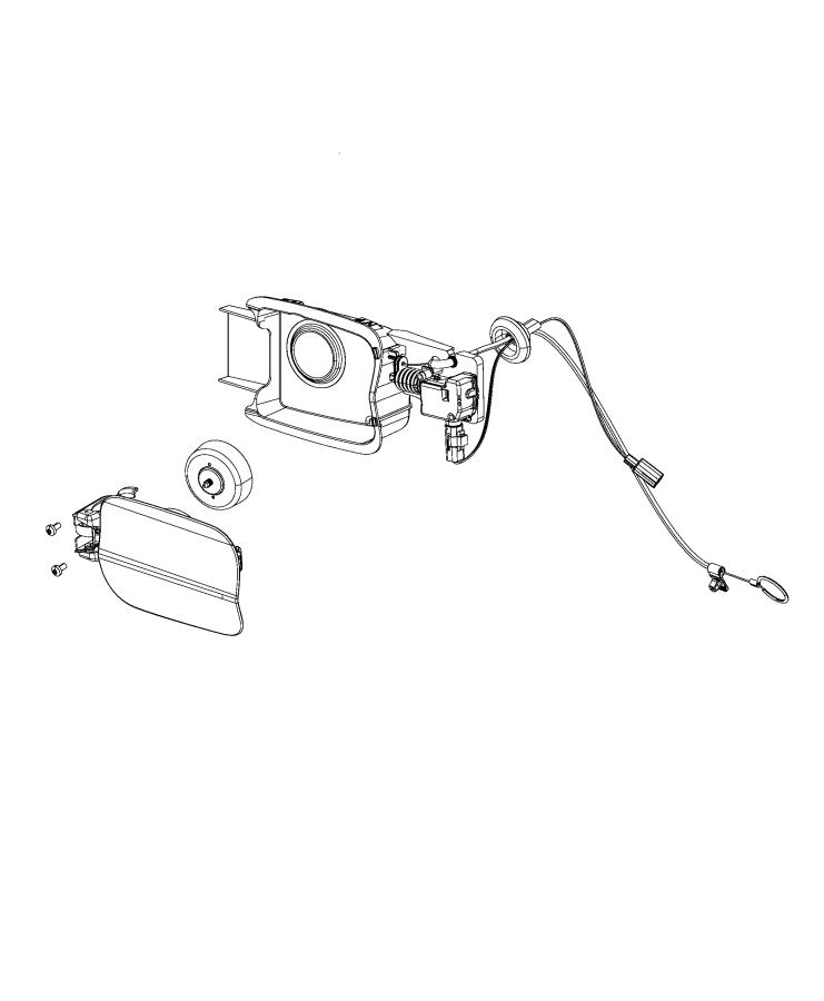 Diagram Fuel Filler Housing, Door and Related Parts. for your 2007 Dodge Sprinter 2500   