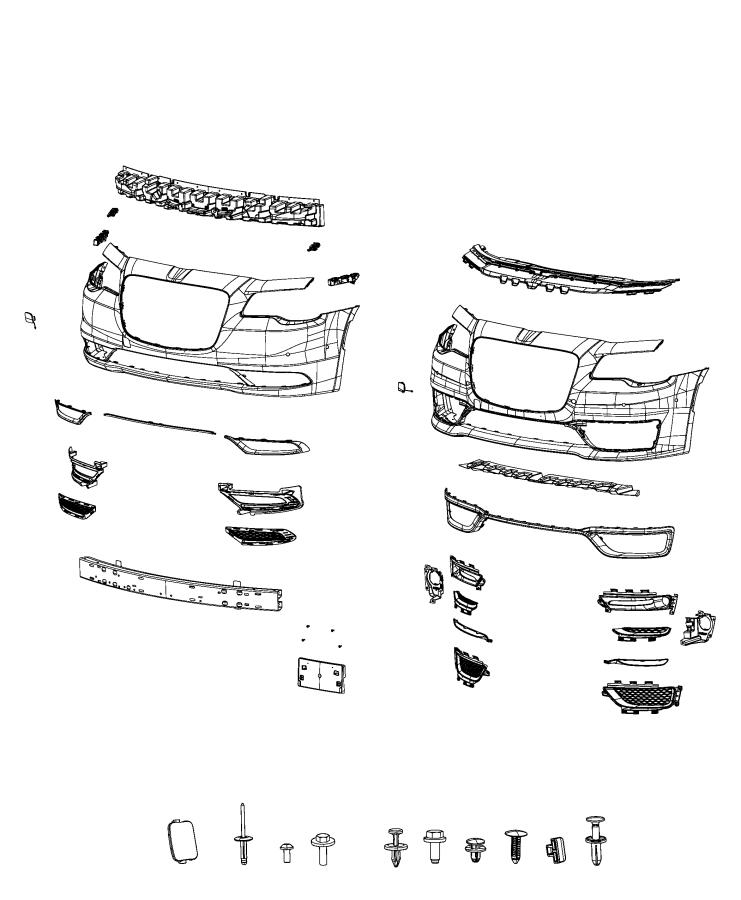 Diagram Fascia, Front. for your 2023 Chrysler 300   