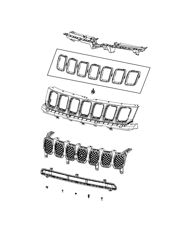 Diagram Grilles. for your 2009 Jeep Wrangler   