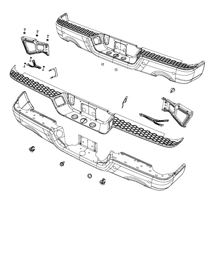 Diagram Bumper, Rear. for your 2023 Ram 1500   