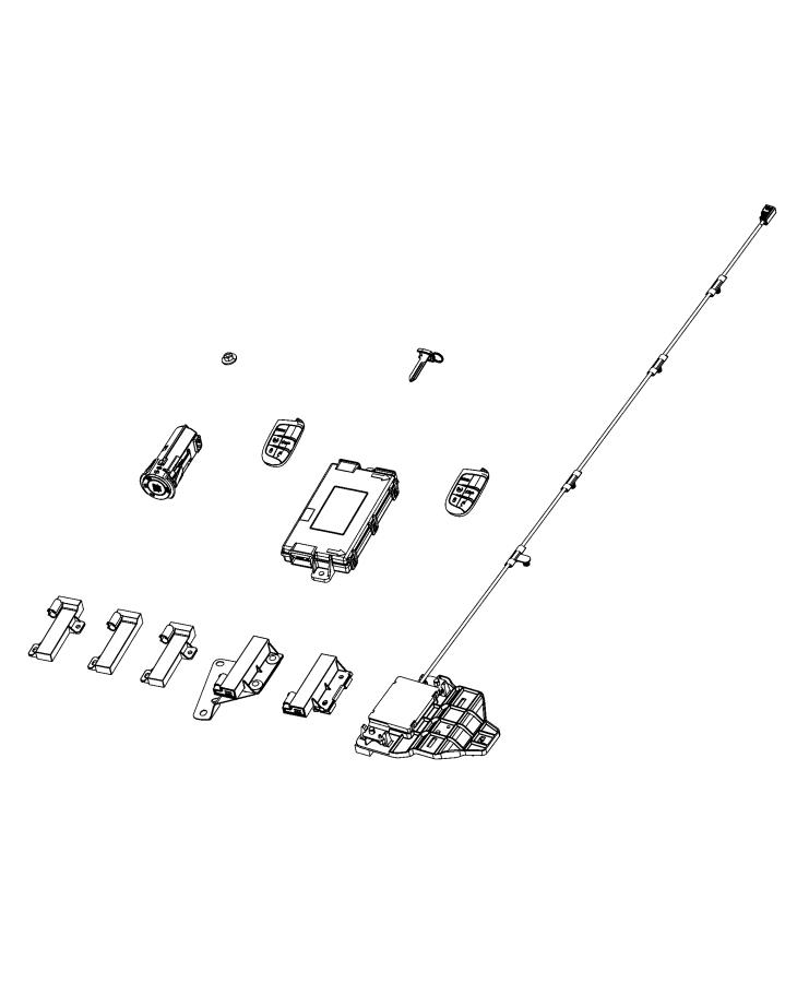 Diagram Receiver Modules, Keys and Key FOBs. for your 2001 Jeep Wrangler   