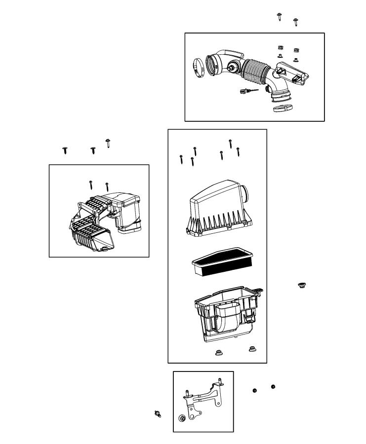 Diagram Air Cleaner and Related Parts. for your Jeep