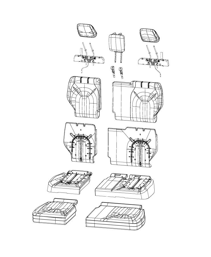 Diagram Rear Seat, Split Seat. for your Chrysler 300  M