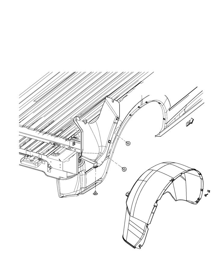 Diagram Rear Wheelhouse Shields. for your 2000 Chrysler 300  M 