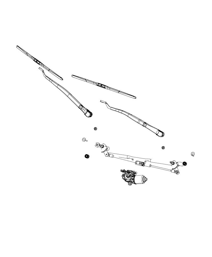 Diagram Wiper System, Front. for your Dodge