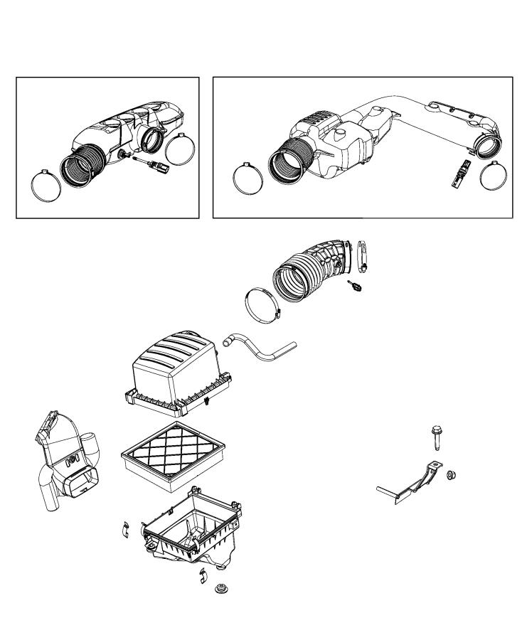 Air Cleaner and Related Parts. Diagram
